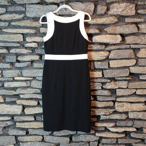 Talbots womens black and white sleeveless sz 4